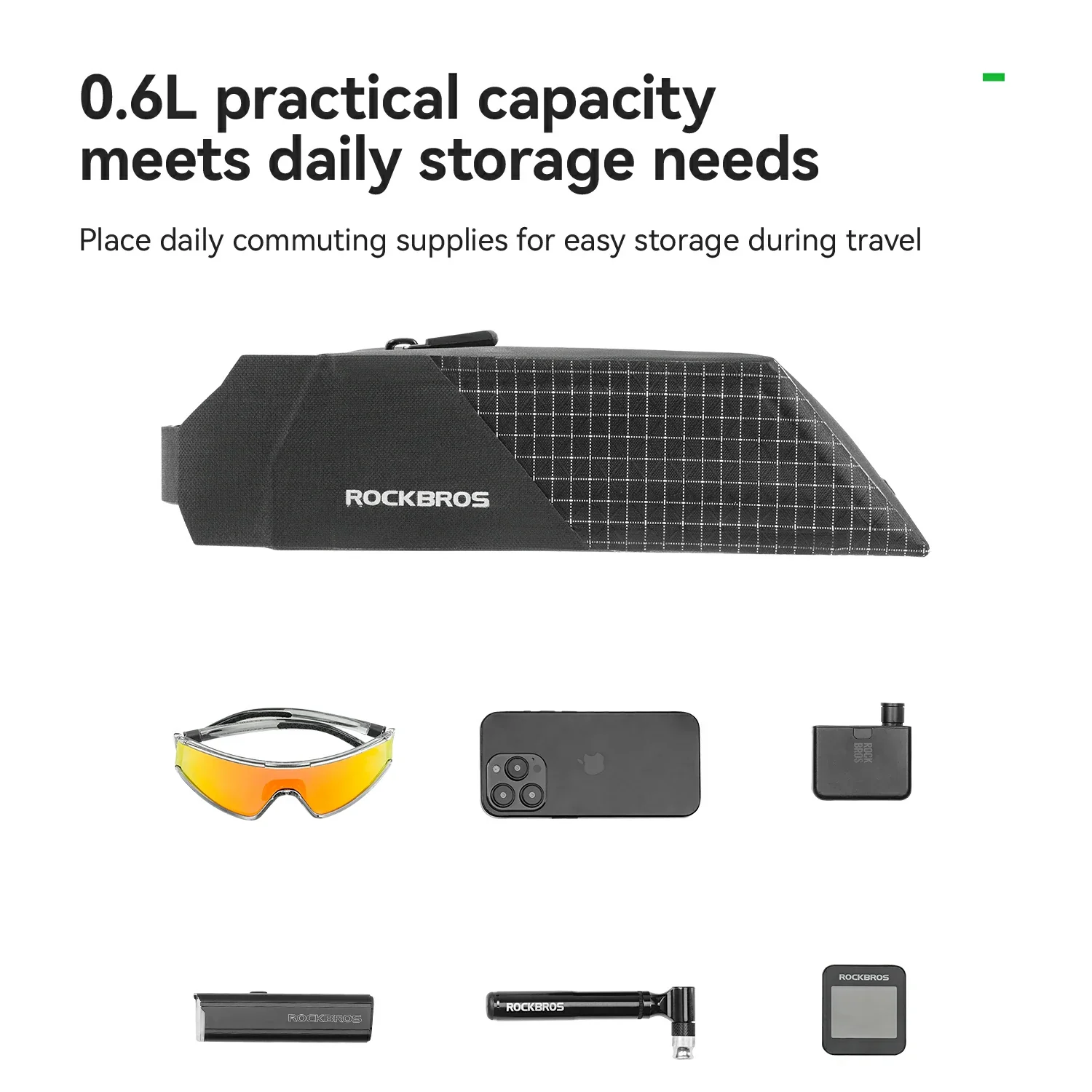100% Waterproof Bike Frame Storage Bag Top Tube Bag 0.6L - Image 7