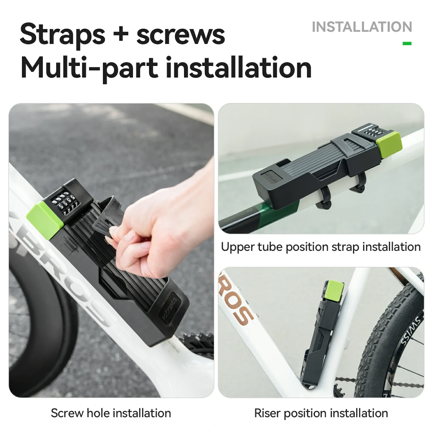 8-Section Folding Combination Bike Lock - Image 10