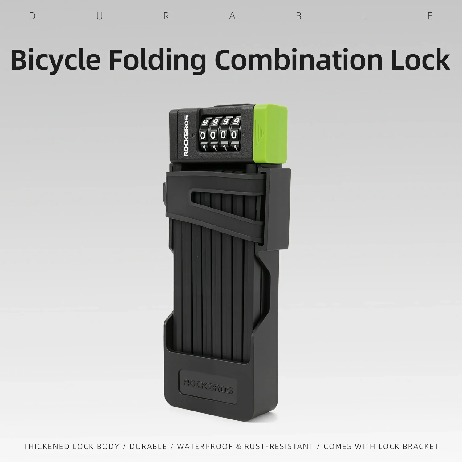 8-Section Folding Combination Bike Lock - Image 2