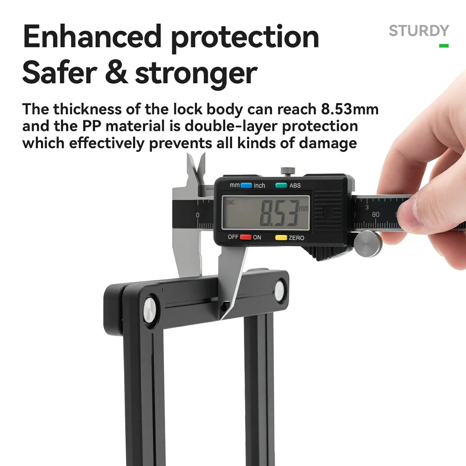 8-Section Folding Combination Bike Lock - Image 3