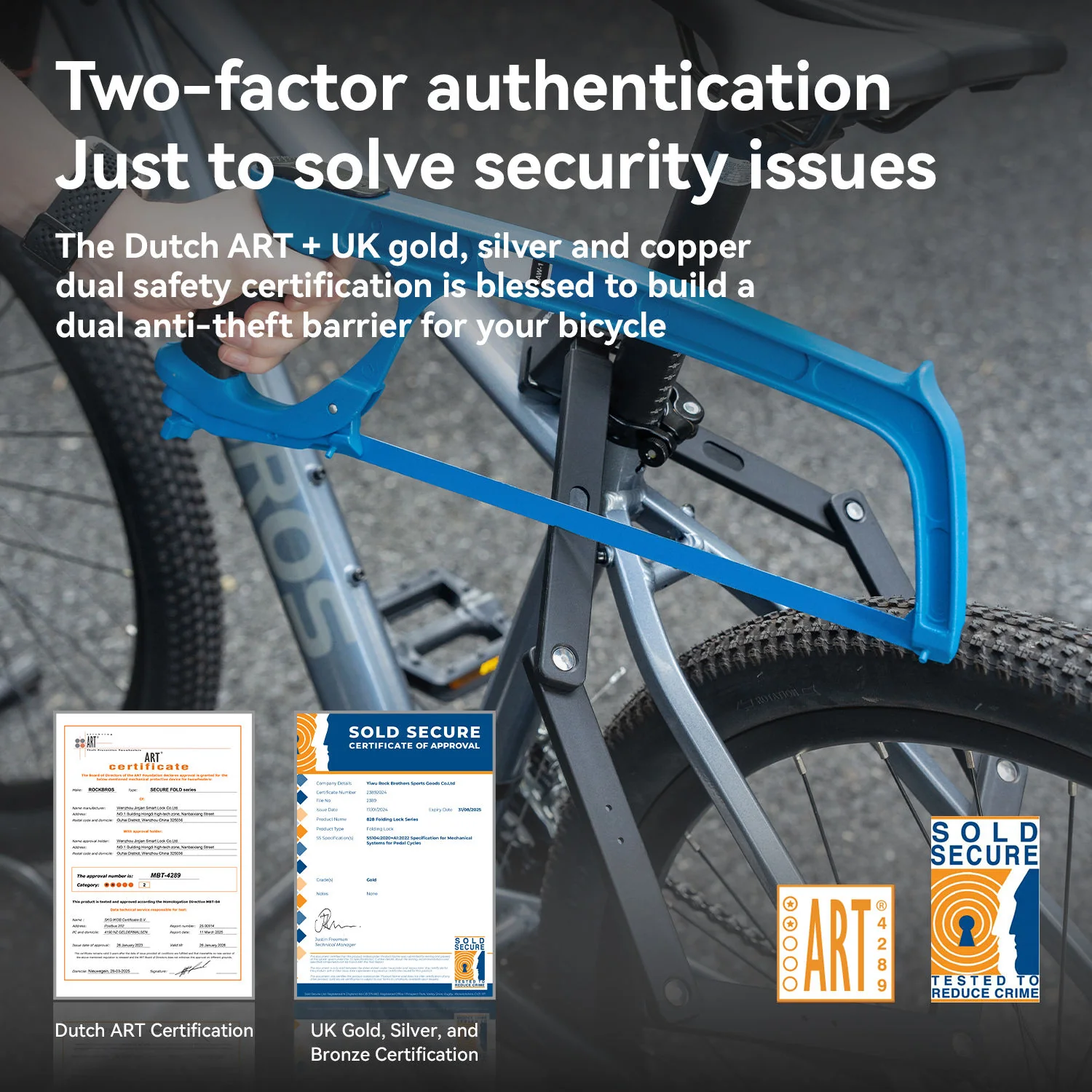 Folding Bike Lock ART Certified High-Security - Image 2