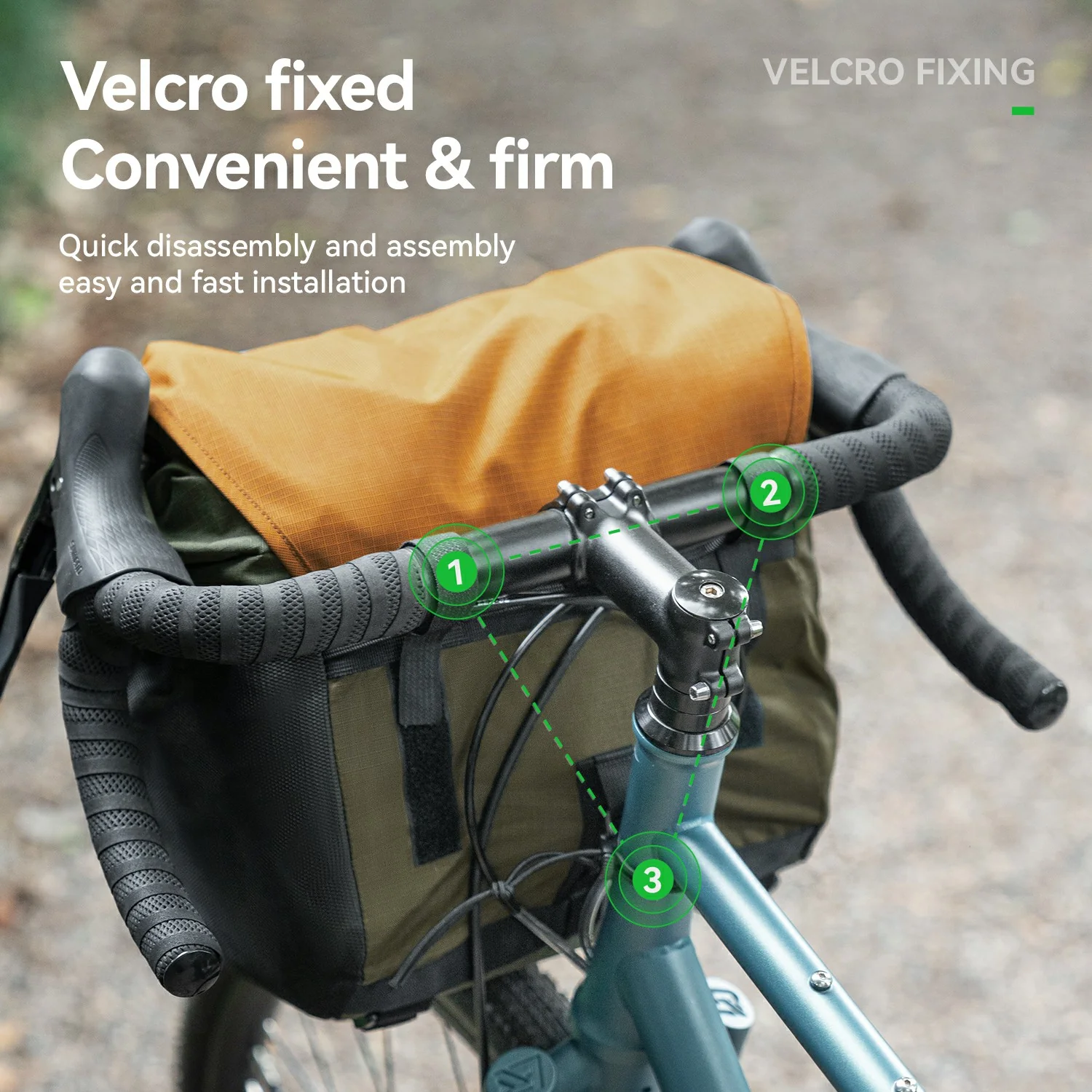 Gravel Road Bike Waterproof Front Bag 24L - Image 3