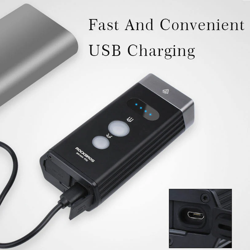 1800LM Rechargeable Dual LED Bike Front Light - Image 5