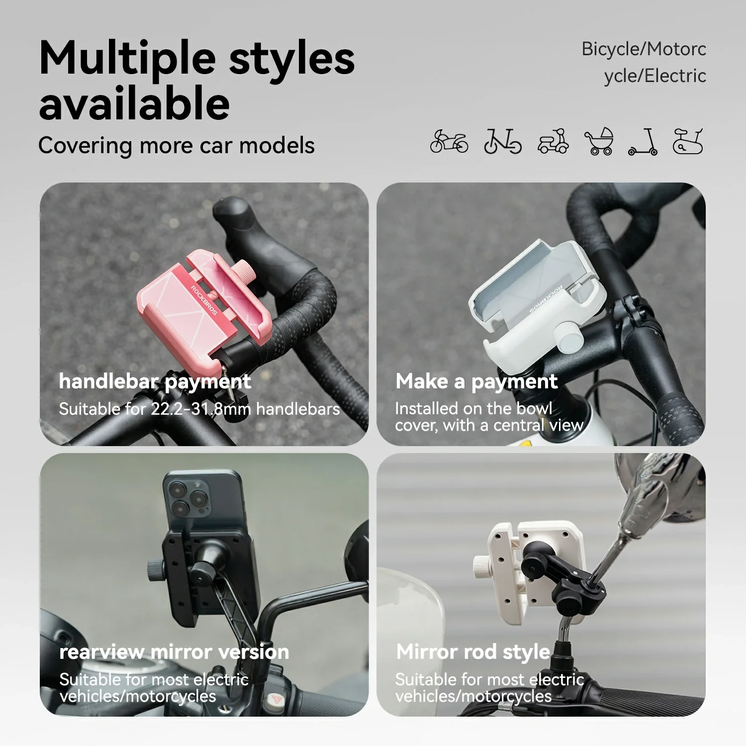 Bike Phone Holder Half Wrap Anti-Overload for 4.7-7.2'' - Image 35