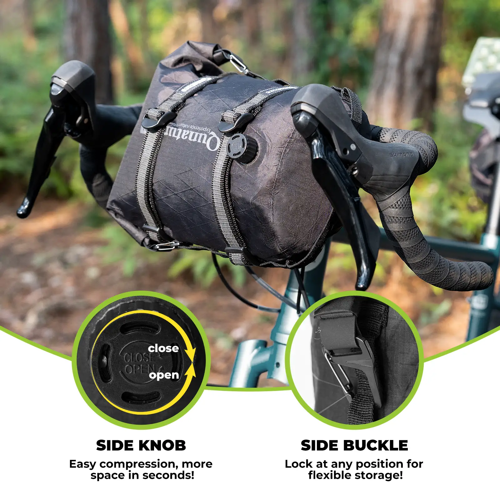 Bikepacking Front Handlebar Rack + Waterproof Compression Pack Set - Image 26
