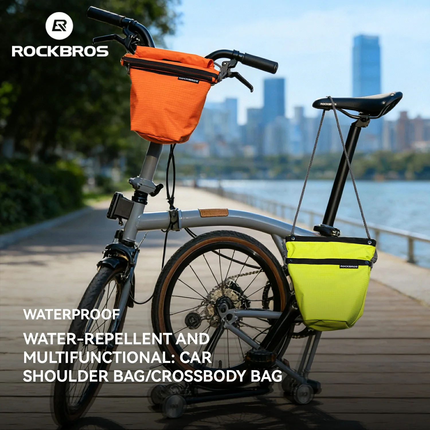 Convertible Bike Front Bag – Expandable Nylon Handlebar Crossbody Bag - Image 3
