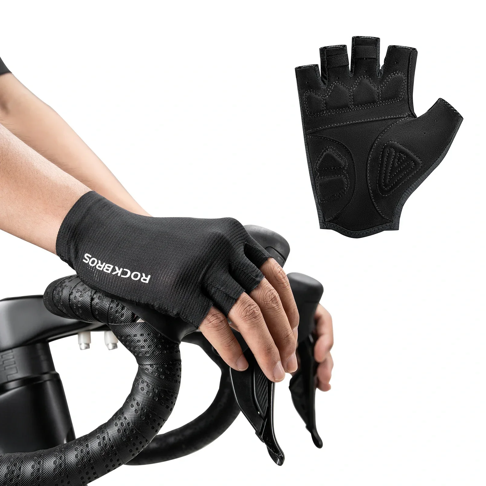 Cycling Gloves Half Finger SBR Padded - Image 3
