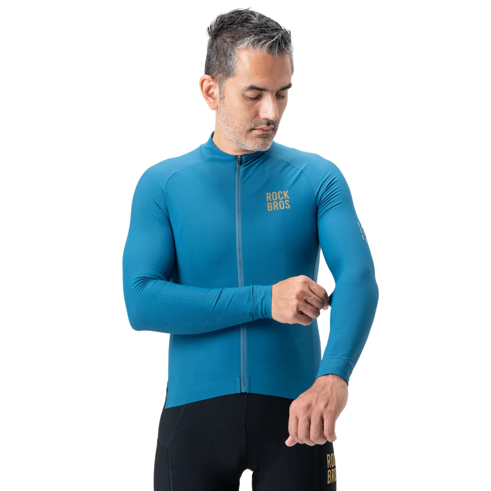 Men's Thermal Cycling Jersey for 43–64°F | Fleece Lined | Diamond - Image 6