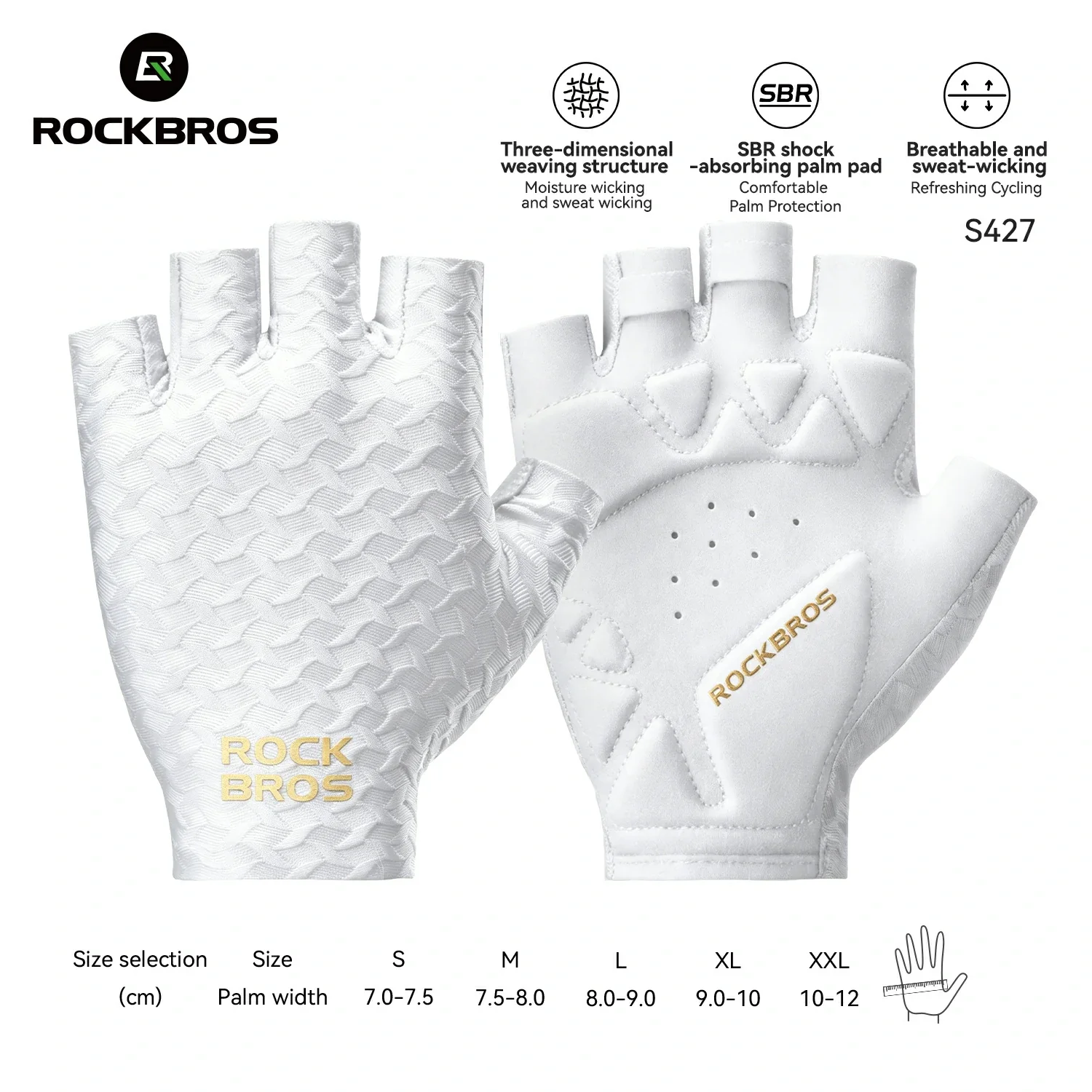 Half Finger Cycling Gloves with SBR Padding - Image 4
