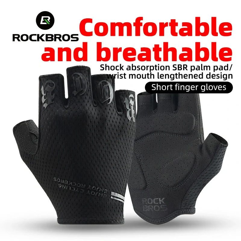 Half-Finger Cycling Gloves with SBR Shock-Absorbing Palm Pads - Image 4