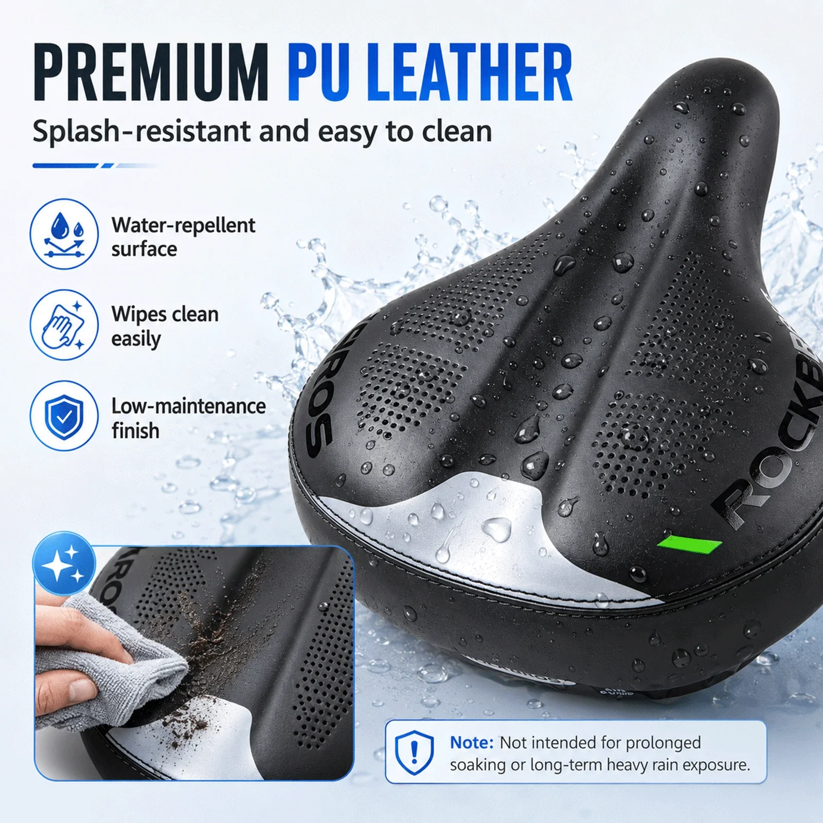 Adjustable Air Cushion Bike Saddle Wide Comfort Shock Absorbing Seat - Image 8