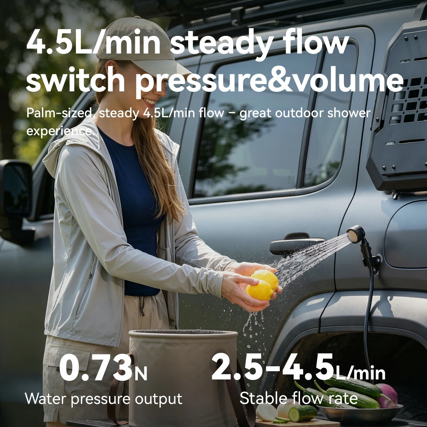IPX8 Waterproof Rechargeable Outdoor Shower Pump - Image 11