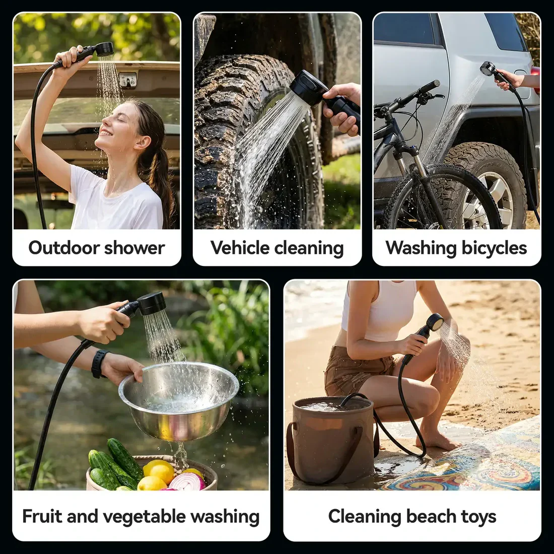 IPX8 Waterproof Rechargeable Outdoor Shower Pump - Image 14