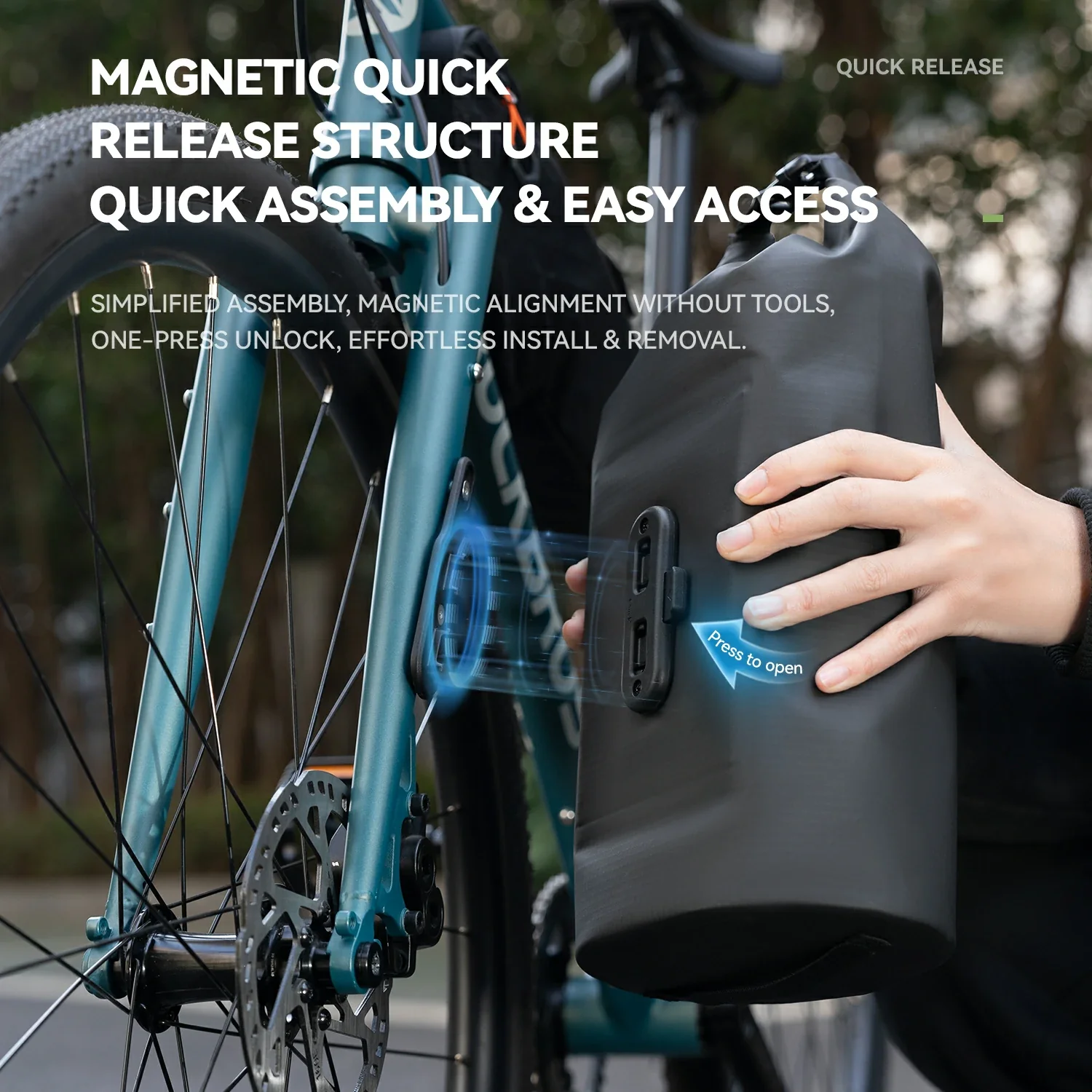 Magnetic 100% Waterproof Fork Bag Dry Bag 6L - Image 7