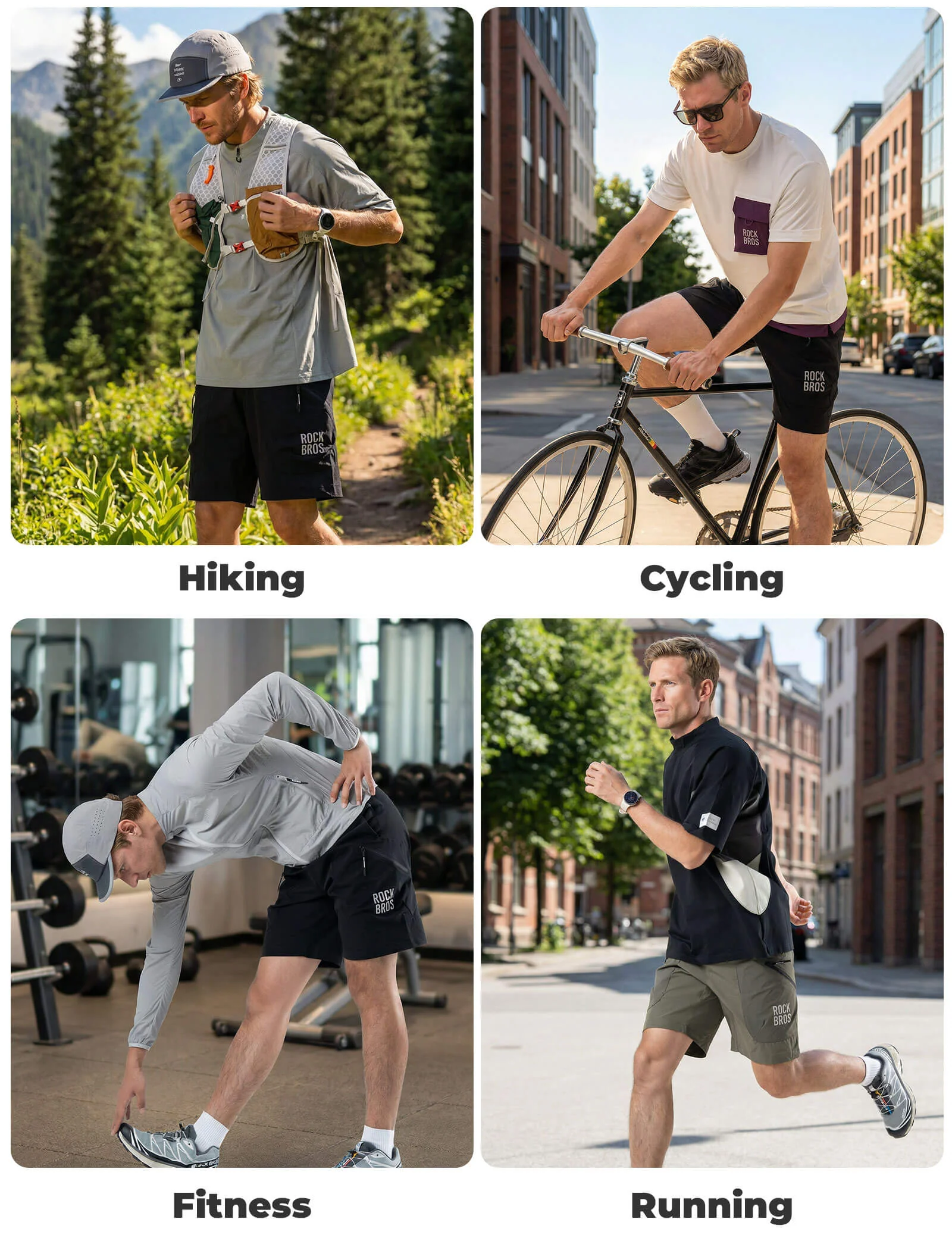 Men's Commuter Shorts Moisture-Wicking Multi-Pocket Shorts for Outdoor - Image 13