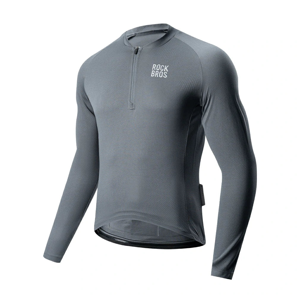 Men’s Summer Long Sleeve Cycling Jersey – Mesh Half-Zip - Image 7