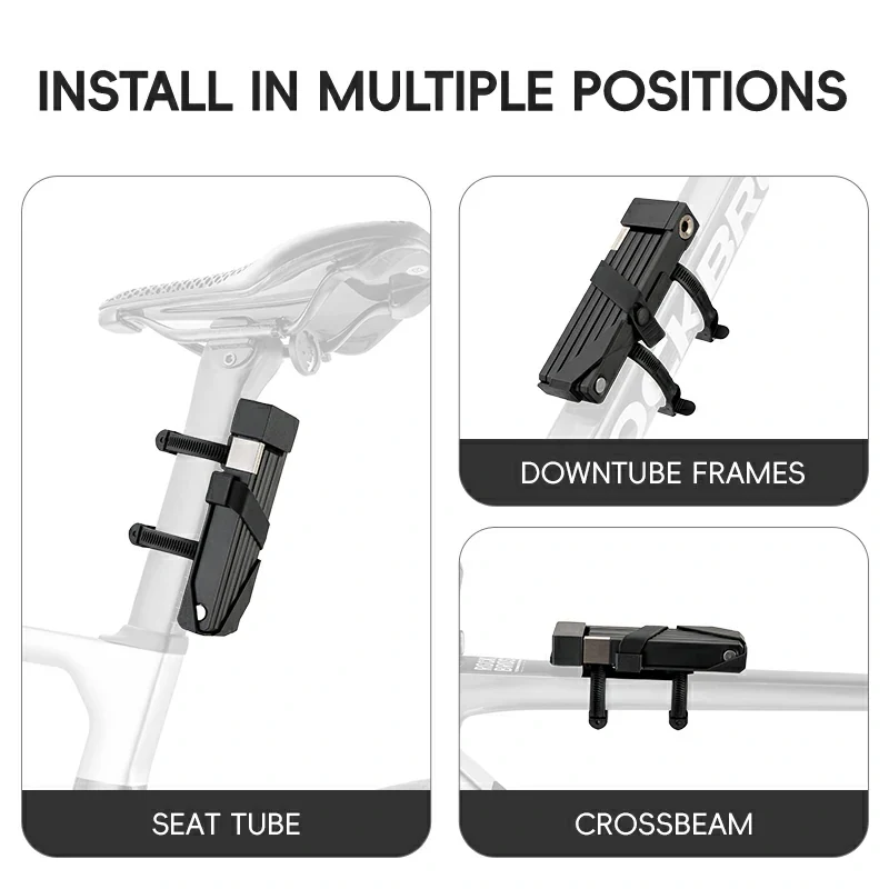 Mini Folding Bike Lock with Mount Bracket - Image 11