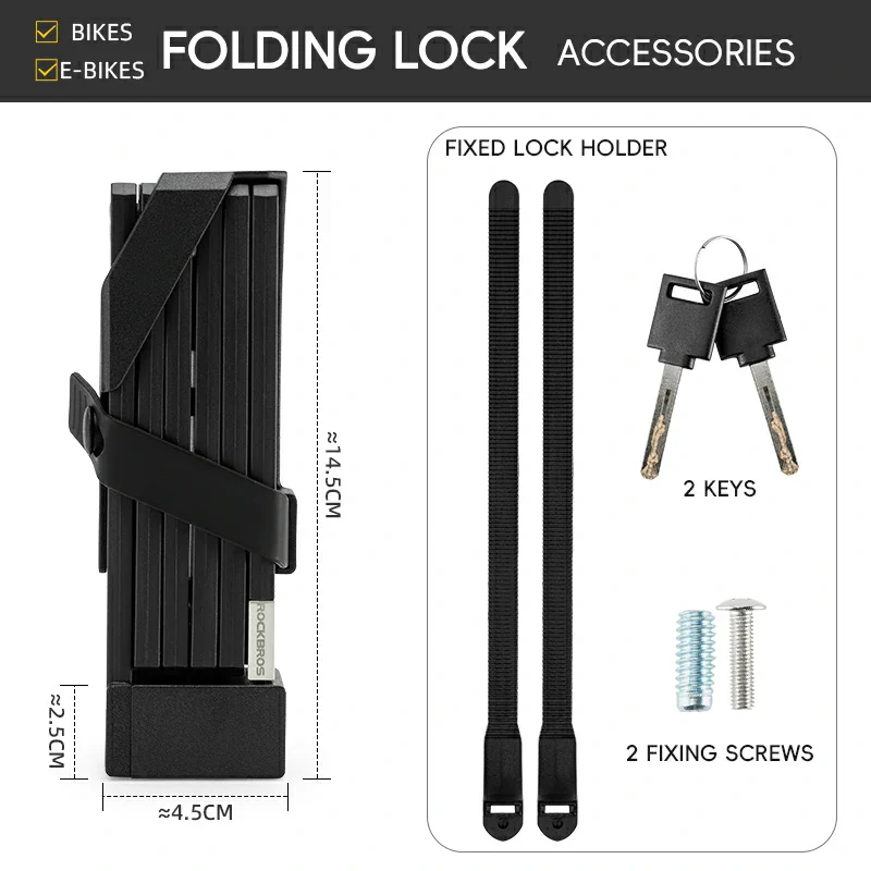 Mini Folding Bike Lock with Mount Bracket - Image 2