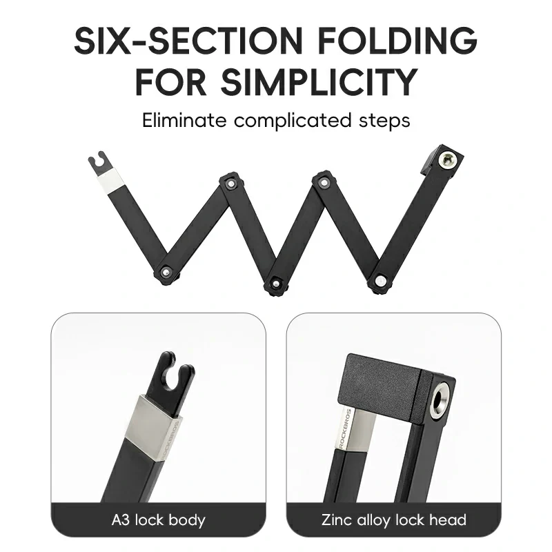Mini Folding Bike Lock with Mount Bracket - Image 5
