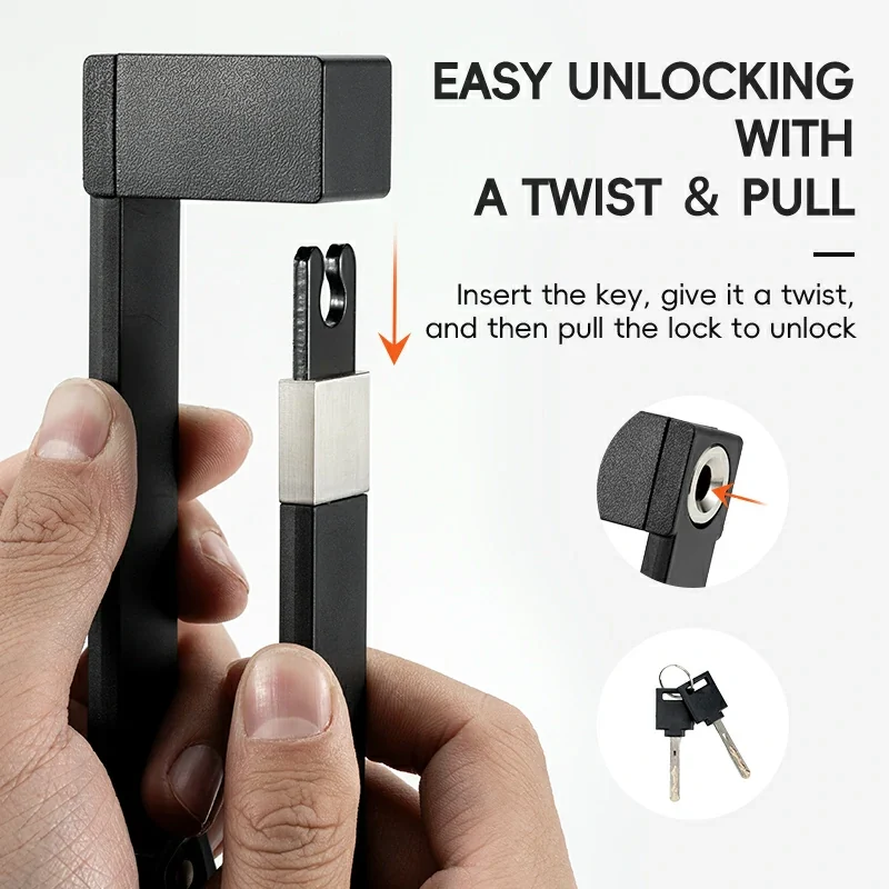 Mini Folding Bike Lock with Mount Bracket - Image 8
