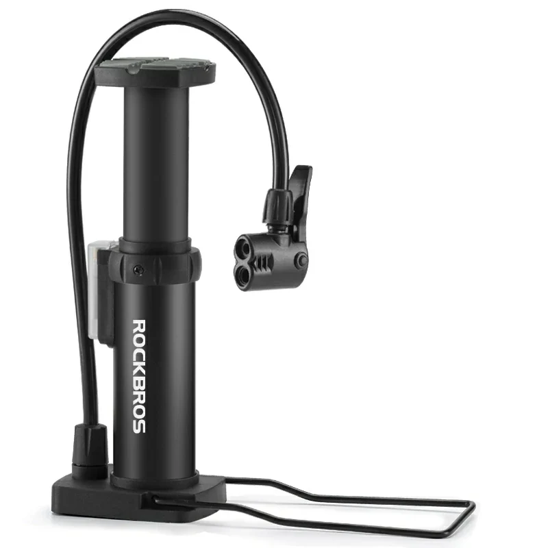 Mini Portable Aluminum Bike Floor Pump with Presta and Schrader 100PSI - Image 2