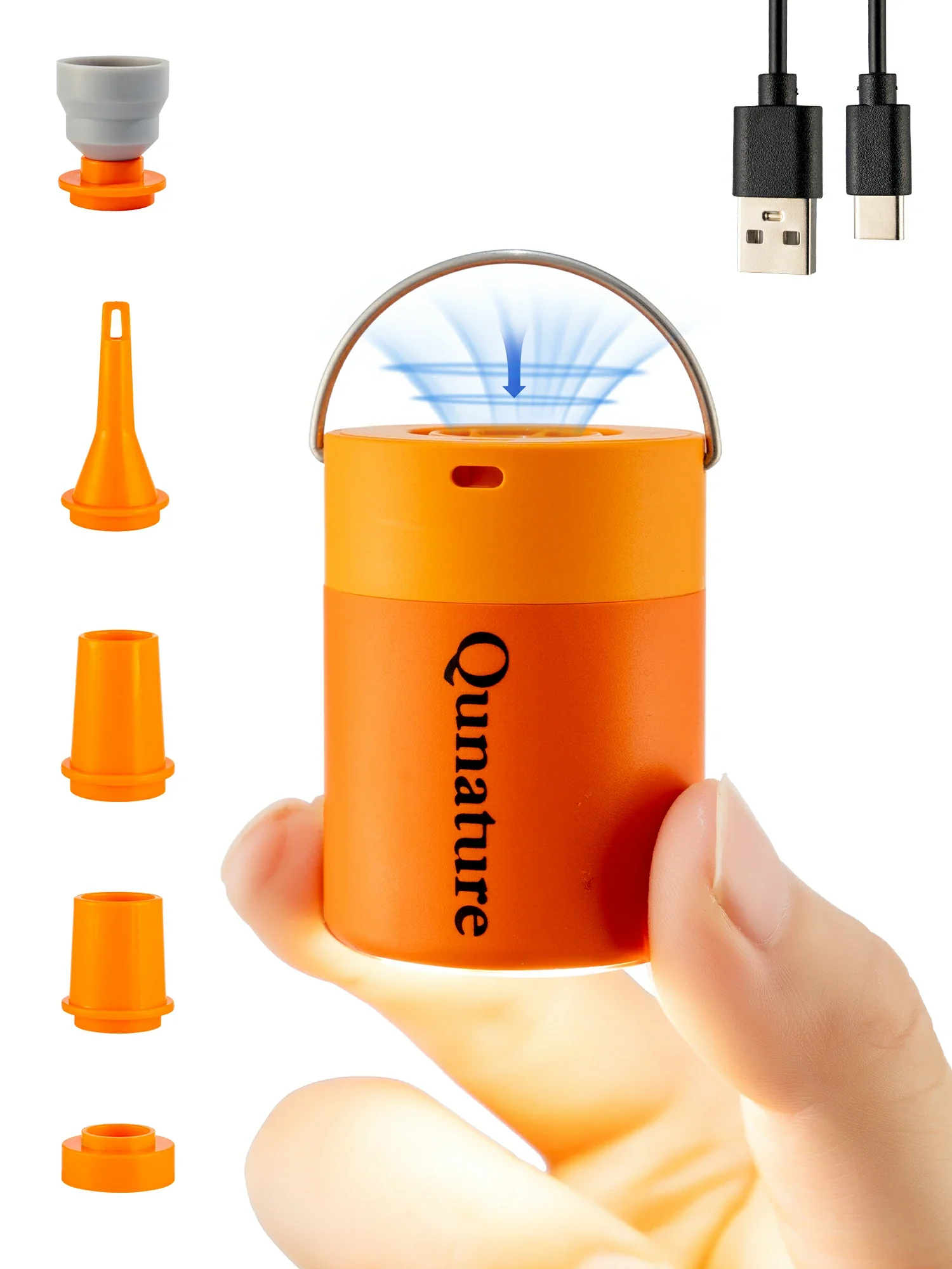 Qunature Mini Electric Pump 1500mAh for Air Bed Mattress,Pool Floats,Swimming Ring,Vacuum Storage Bags - Image 28