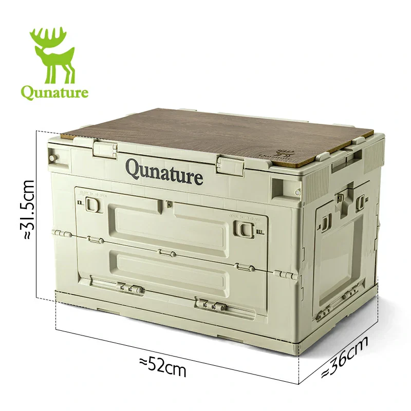 Qunature Outdoor Folding Storage Box with Multi-Door Design and Tabletop Option - Image 2