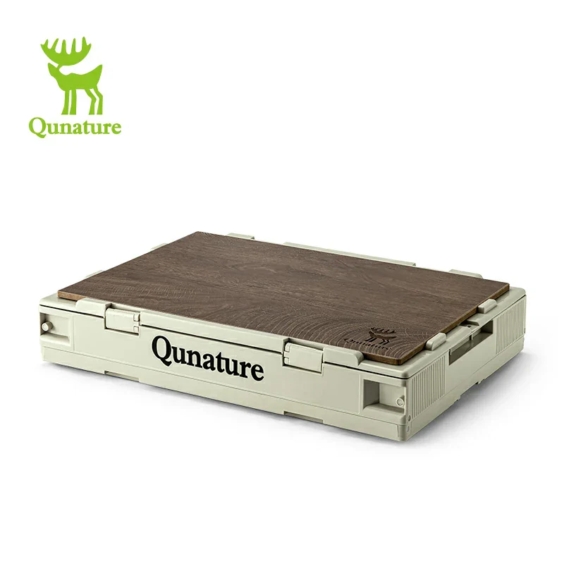 Qunature Outdoor Folding Storage Box with Multi-Door Design and Tabletop Option - Image 4