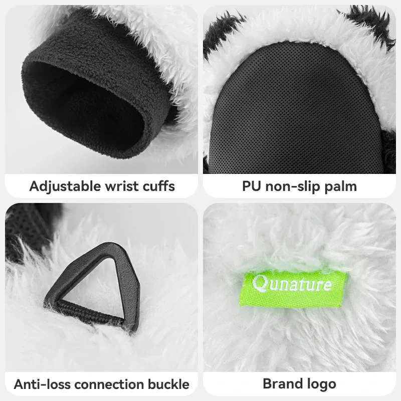 Qunature Panda Ski Gloves | Secure Grip & Warmth for Families - Image 2