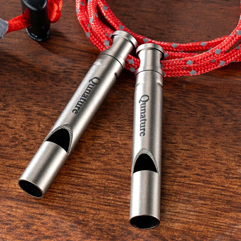 Qunature Titanium Survival Whistle 120dB Loud, Durable, Portable Outdoor Gear - Image 2