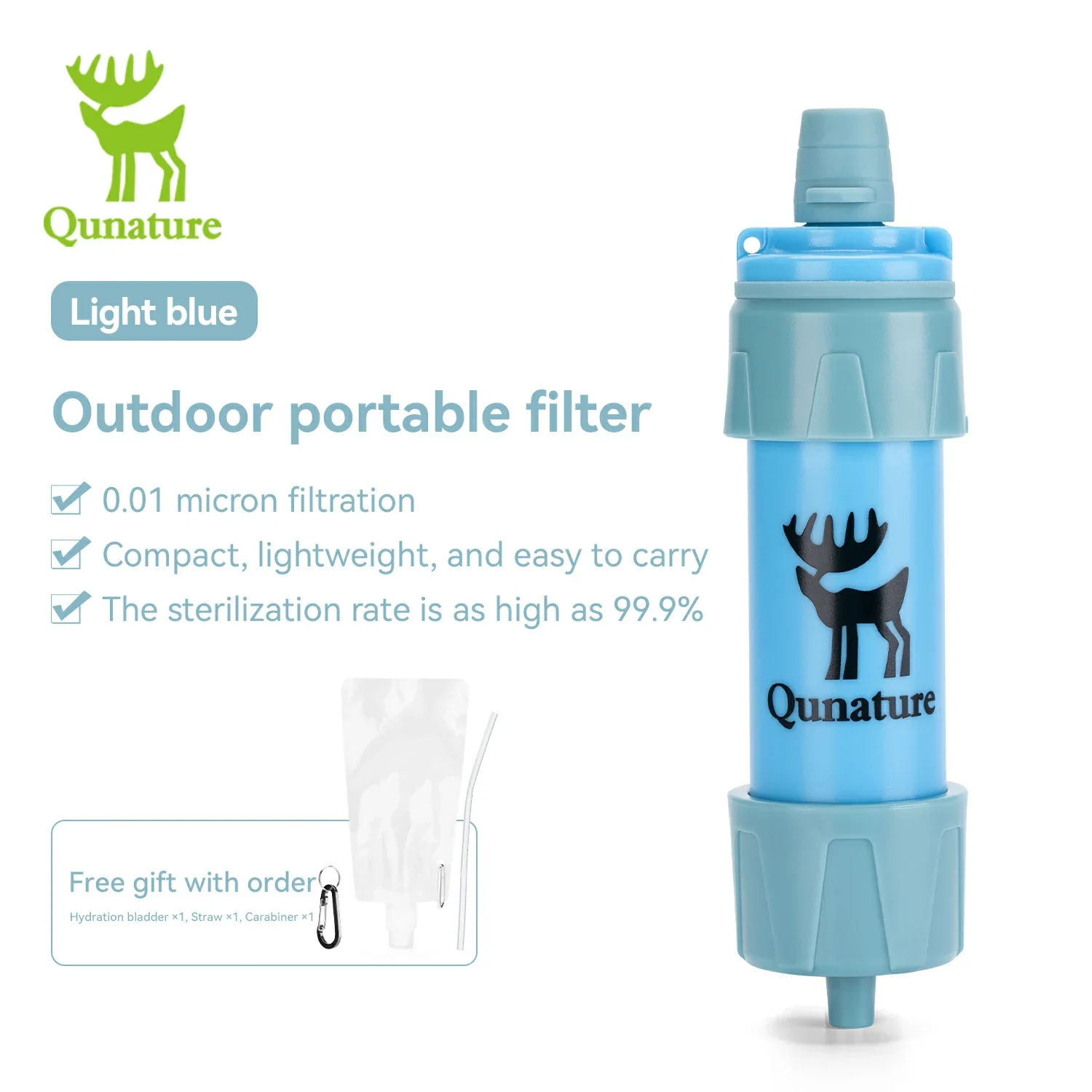 Qunature Water Filter Straw Portable Outdoor - Image 4