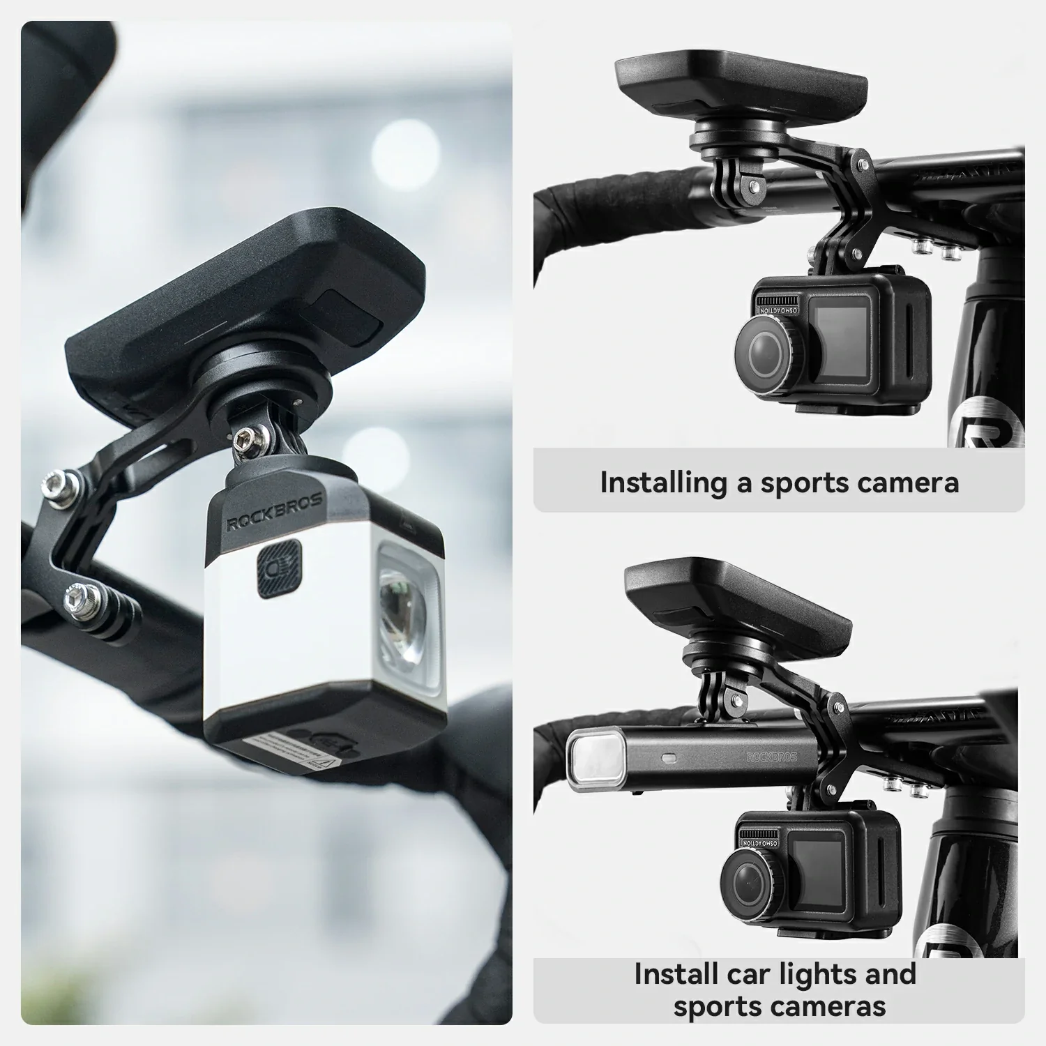 Bike Mount Extension Base for Bike Computer, Light & Action Camera - Image 9