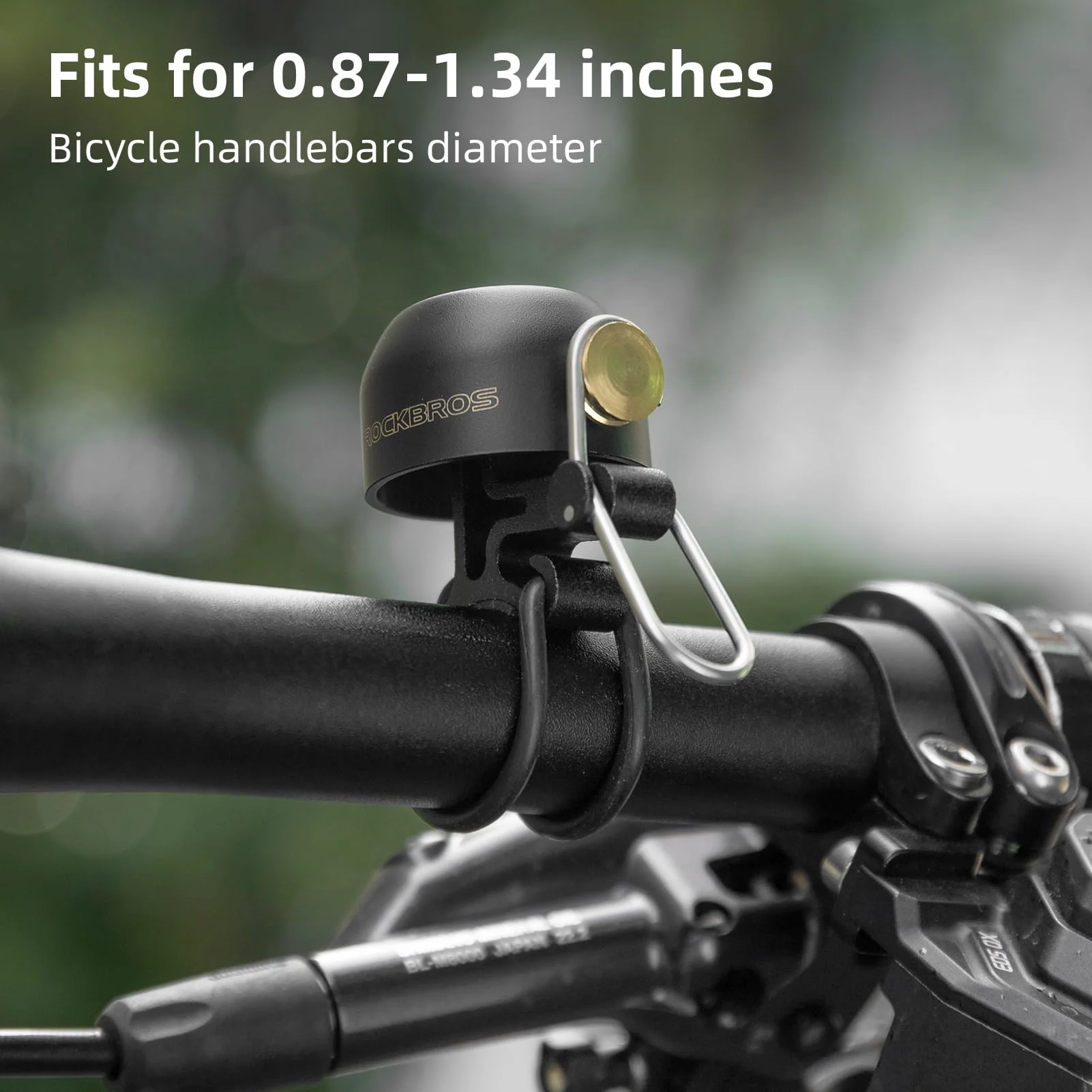 ROCKBROS 100dB Bike Bell, Loud Bicycle Bell for Adults & Kids, Fits 0.87-1.34in Handlebars - Image 12