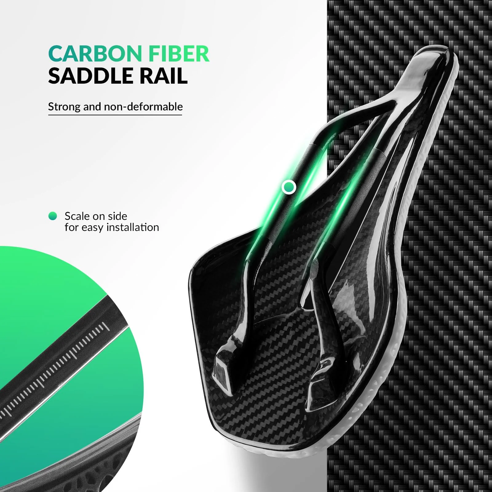 ROCKBROS 3D Printed Carbon Bike Saddle Ergonomic Ultralight Seat - Image 7
