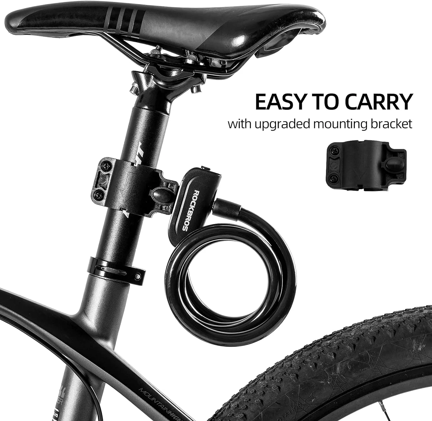 ROCKBROS 3ft Bike Cable Lock - Secure, Lightweight with Mounting Bracket - Image 19