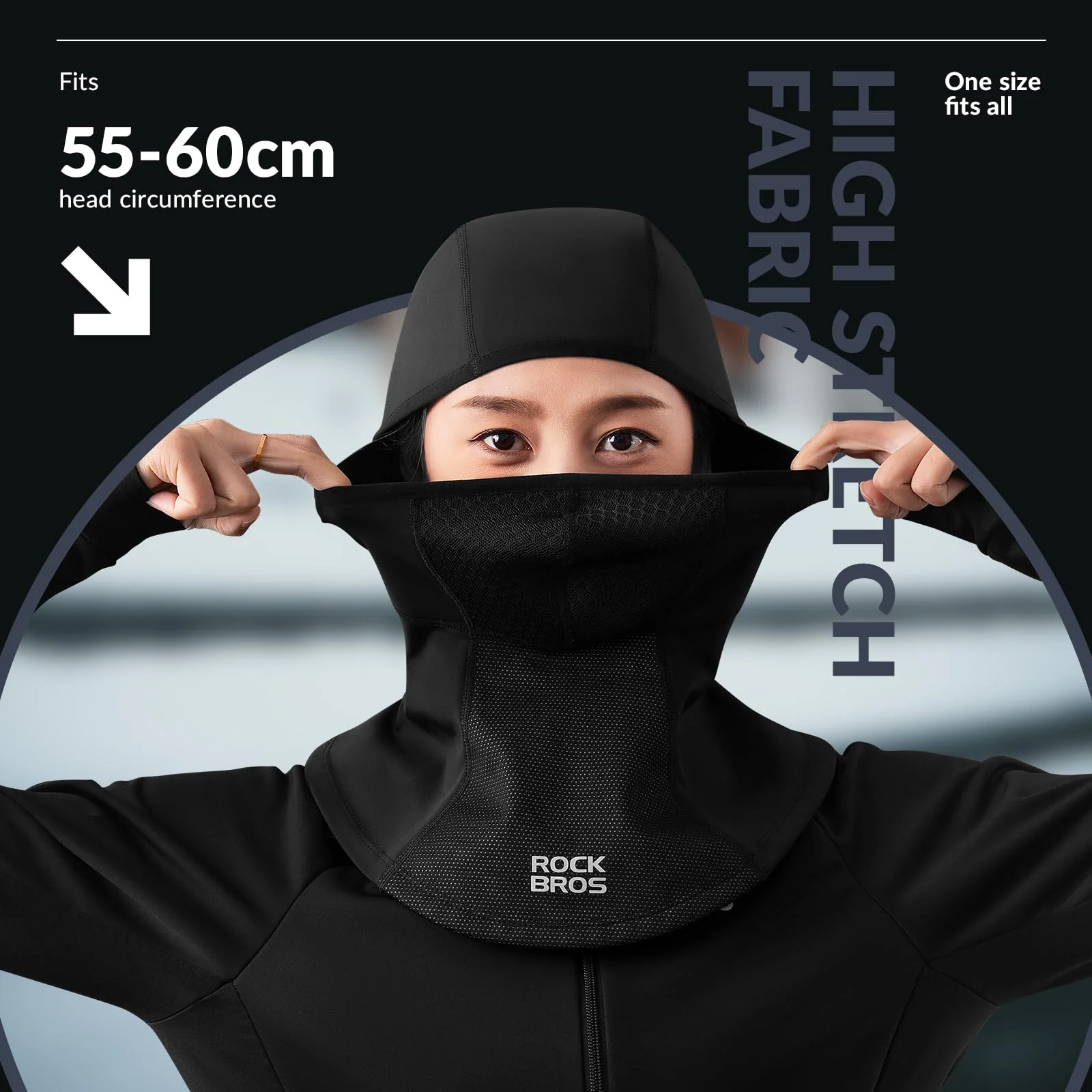 ROCKBROS Balaclava Windproof Thermal Scarf Ski Mask for Men Winter Neck Warmer - Image 5