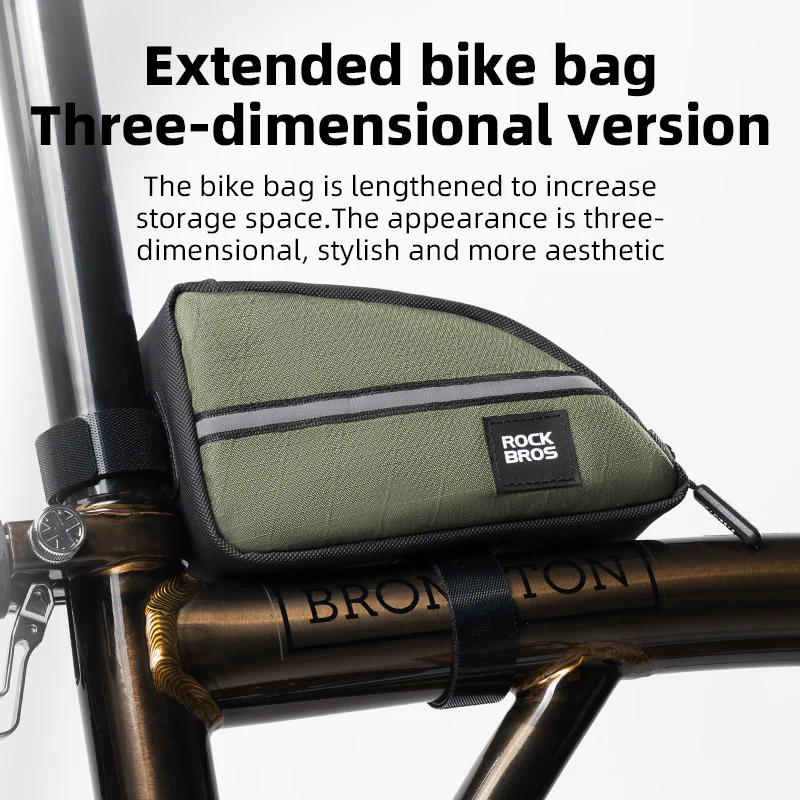 ROCKBROS Bicycle Top Tube Bag Bike Front Frame Bag Waterproof Nylon Pouch Pack 0.9L - Image 9