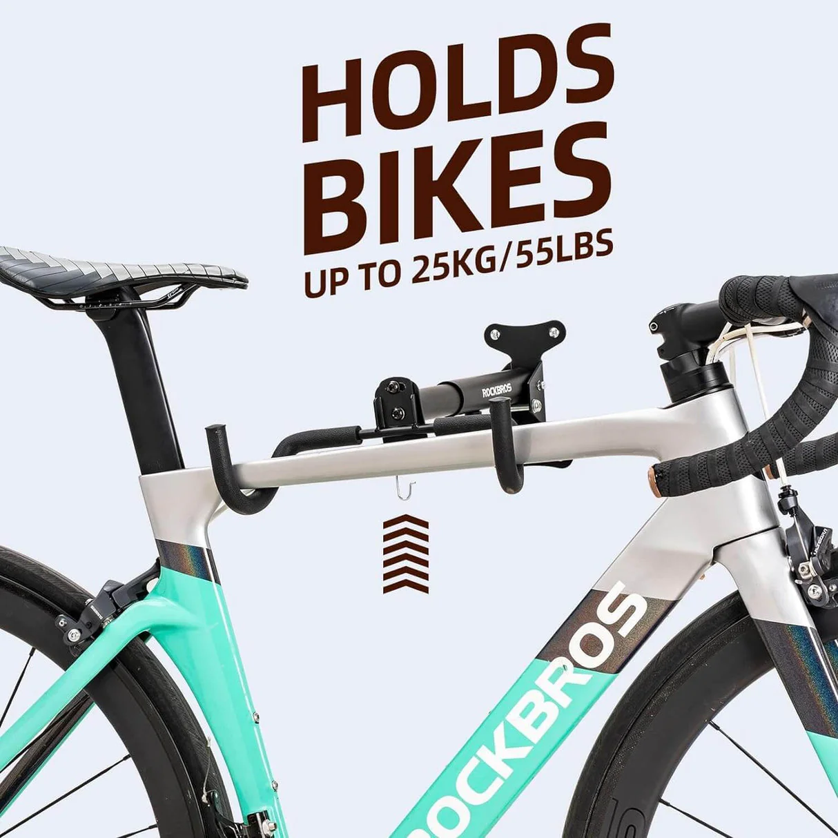 ROCKBROS Wall-Mounted Bike Holder 33 lb Capacity - Image 2
