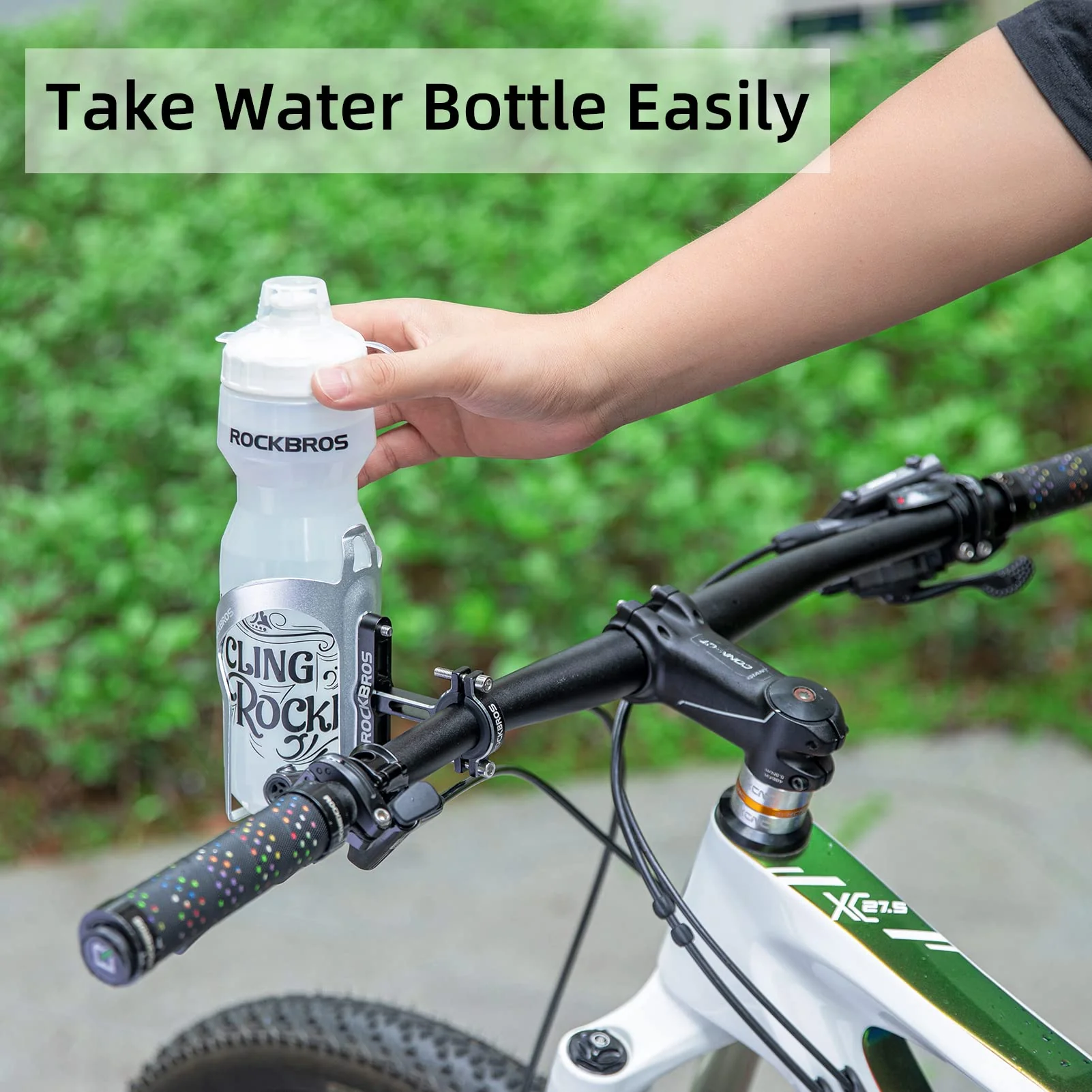 ROCKBROS 2-in-1 Bike Cup Holder Adjustable Bottle Cage for Handlebars & Seat Post - Image 17