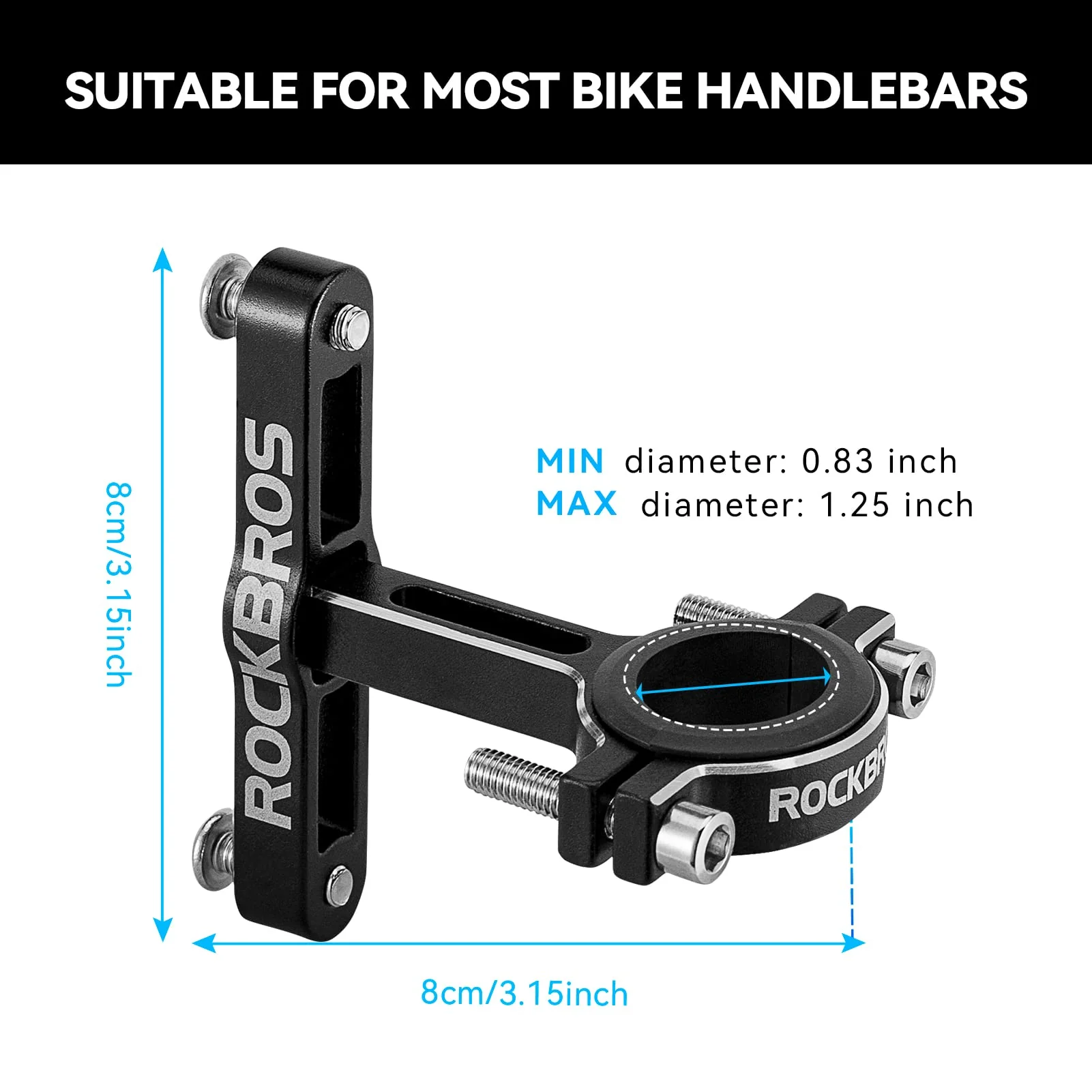 ROCKBROS 2-in-1 Bike Cup Holder Adjustable Bottle Cage for Handlebars & Seat Post - Image 18