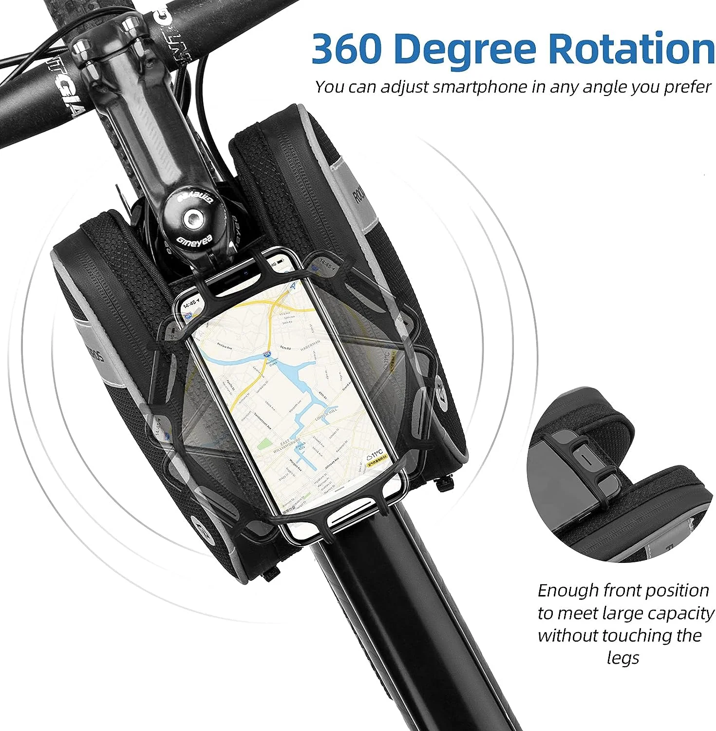 Waterproof Bike Phone Mount Frame Bag - Image 3