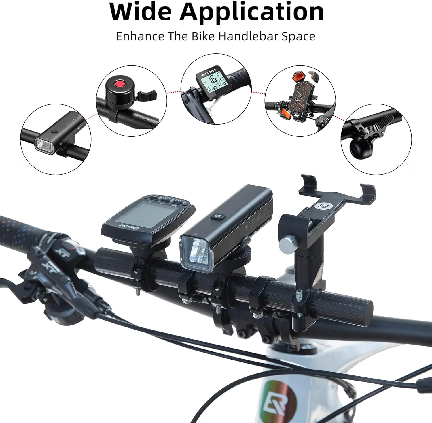 ROCKBROS Bike Handlebar Extender Double Lightweight Durable - Image 9