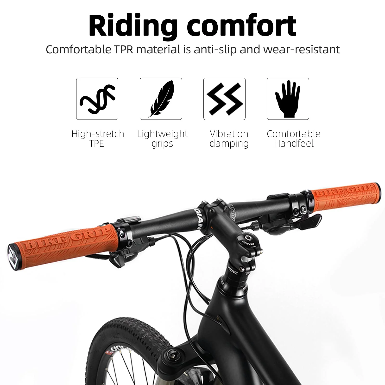 ROCKBROS Bike Handlebar Grips Double Lock-on MTB Bicycle Handle Bar Grips - Image 21