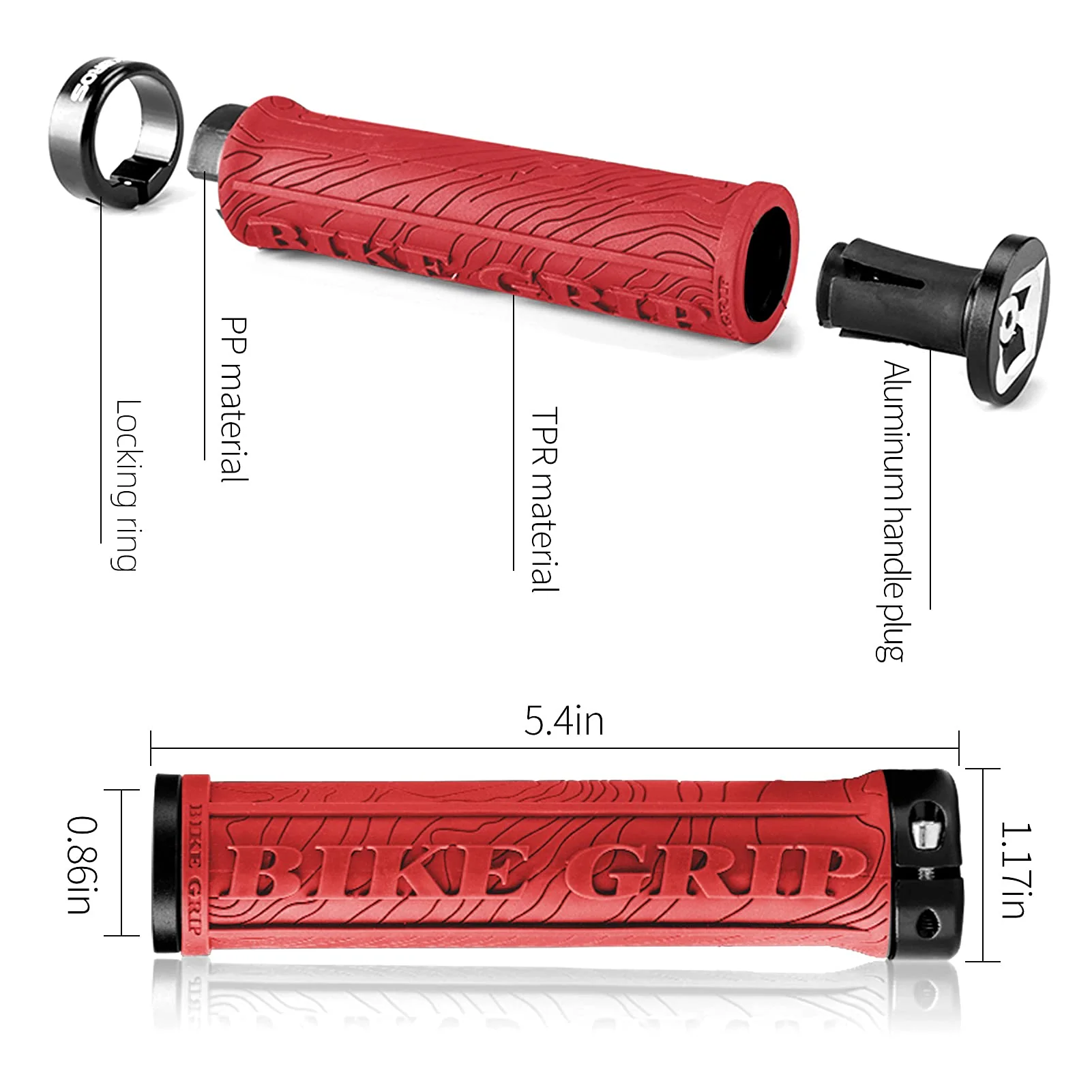 ROCKBROS Bike Handlebar Grips Double Lock-on MTB Bicycle Handle Bar Grips - Image 28