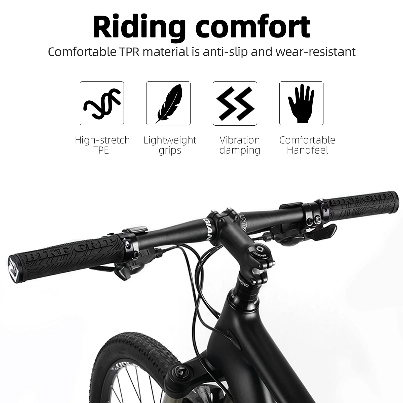 ROCKBROS Bike Handlebar Grips Double Lock-on MTB Bicycle Handle Bar Grips - Image 6