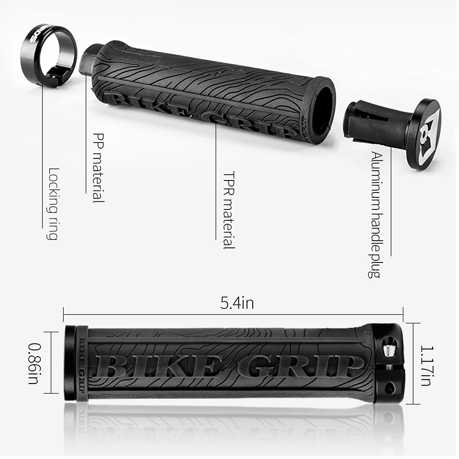 ROCKBROS Bike Handlebar Grips Double Lock-on MTB Bicycle Handle Bar Grips - Image 8