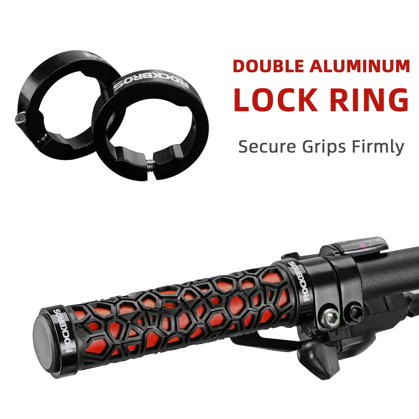 ROCKBROS Bike Handlebar Grips Double Lock-on Non-Slip Grips for MTB, BMX 22.2mm - Image 31
