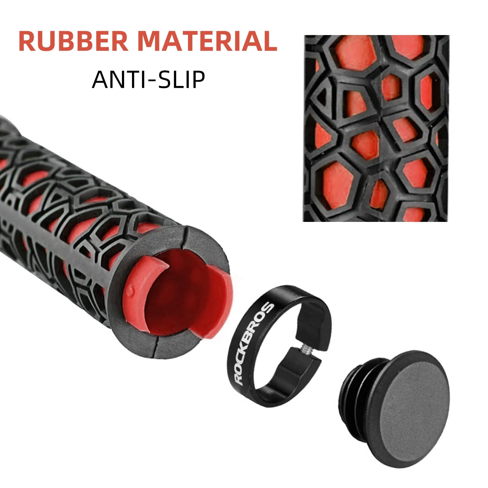 ROCKBROS Bike Handlebar Grips Double Lock-on Non-Slip Grips for MTB, BMX 22.2mm - Image 32
