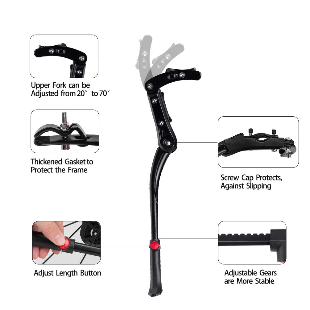 Heavy-Duty Side Kickstand for 24"-28" Mountain Bikes - Image 3