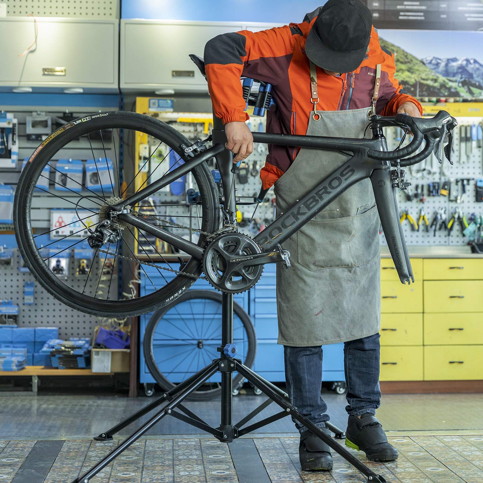 Height-Adjustable Bike Repair Stand for Home Maintenance - Image 8
